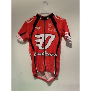 Castelli Cycling Jersey Womens Large Zip Up‎ Biking team Oregon
